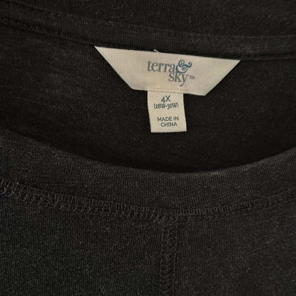 TERRA & SKY Womens Plus size Long Sleeve Textured Scoop Neck Shirt 4X NWT - Picture 3 of 7